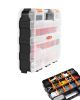 Small Parts Organizer, 34-Compartment Double Side Tools Organizer Box with 24 Removable Dividers