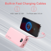 20000mAh Portable Charger with Built in Cables, Digital Display Power Bank, Travel Essentials Battery Fast Charging Power Bank for iPhone
