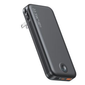 Portable Charger Power Bank 12000mAh with Built-in Wall Plug and Cables (USB C & Lightning)