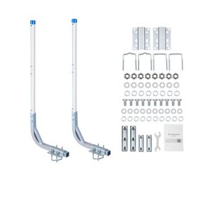 Boat Trailer Guides, 30.5 in/47.5 in Height Guide Poles, 2PCS High-Hardness Steel Trailer Guide-Ons, Adjustable Guide Poles with PVC Pipes