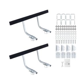 Boat Trailer Guides, 16.7 in/18.7 in Height Adjustable Trailers Guide, 2PCS Thickened Steel Trailer Guide-Ons with Thick Support Pads, Fits L-Beam