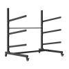 Kayak Storage Rack for 3 Kayaks, Holds 200 lbs, Heavy Duty Adjustable Freestanding Stand with Lockable Wheels for Indoor Outdoor Garage Shed Dock