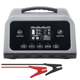 Smart Battery Charger, 20A, 6V 12V 24V Lithium LiFePO4 Lead-Acid (Gel/AGM) Car Battery Charger, with LCD Display
