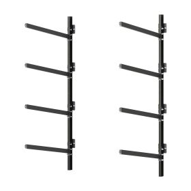 Kayak Storage Rack for 4 Kayaks, Holds 300 lbs, Heavy Duty Adjustable Wall Mount Stand for Indoor Outdoor Garage Shed Dock, Storage Holder for Canoe
