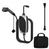 Level 1&2 EV Charger, 16 Amp, Electric Vehicle Portable Charger with 25 ft Charging Cable, 120V-240V, NEMA 6-20P Plug NEMA 5-15 Adapter, LED Indicator