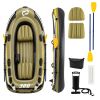 Inflatable Boat 3-Person Fishing Raft Set with Oars and Pump