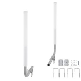 Boat Trailer Guide, 60″ Adjustable Design Trailer Guide Poles, 2PCS High-Hardness Steel Trailer Guide-Ons, Trailer Guides with PVC Pipes, for Ski Boat