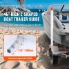 Boat Trailer Guide, 40″ with LED Light Trailer Guide Poles, 2PCS High-Hardness Steel Trailer Guide-Ons, Trailer Guides with PVC Pipes, for Ski Boat