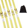 Ratchet Tie Down Straps (8PK), 4400 lb Break Strength, E-Track Endless Ratchet with 8 Premium 2" x 15' Rachet Tie Downs Heavy Duty