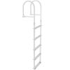 Dock Ladder, Removable 5 Steps, 500 lbs Load Capacity, Aluminum Alloy Pontoon Boat Ladder with 3.1'' Wide Step & Nonslip Rubber Mat