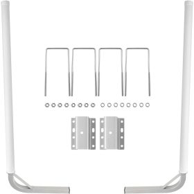 Boat Trailer Guide-on, 60", 2PCS Steel Trailer Post Guide ons, with White PVC Tube Covers, Complete Mounting Accessories Included, for Ski Boat