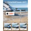 Sand Anchor, 18 in Stainless Steel Beach Anchor, Screw in Sand Boat Anchors with Spiral Blade, Shallow Water Boat Auger Anchors