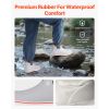 Men's Deck Boots, Waterproof Fishing Rain Boots, Anti-Slip Ankle Rubber Outdoor Work Shoes, Gardening Insulated Mud Boots Footwear