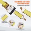 Ratchet Tie Down Straps (4PK), 5000 lb Break Strength, Double J Hook Includes 4 Premium 2" x 15' Rachet Tie Downs with Padded Handles