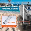 Boat Trailer Guide, 60″ Adjustable Design Trailer Guide Poles, 2PCS High-Hardness Steel Trailer Guide-Ons, Trailer Guides with PVC Pipes, for Ski Boat