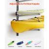 Kayak Storage Rack for 4 Kayaks, Holds 300 lbs, Heavy Duty Adjustable Wall Mount Stand for Indoor Outdoor Garage Shed Dock, Storage Holder for Canoe
