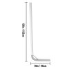 Boat Trailer Guide-on, 60", 2PCS Steel Trailer Post Guide ons, with White PVC Tube Covers, Complete Mounting Accessories Included, for Ski Boat