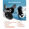 Outboard Propeller, Upgrade OEM 15 Spline Tooth Aluminum Outboard Boat Propeller Fit Mercury/Mariner Engines 90-400 HP, 4-3/4" Gearcase, 3-Blade