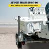 Boat Trailer Guide-ons, 40", 2PCS Rustproof Galvanized Steel Trailer Guide ons, Trailer Guides with Black PVC Pipes, Mounting Parts Included