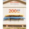 Kayak Storage Rack for 2 Kayaks, Holds 200 lbs, Heavy Duty Adjustable Wall Mount Stand for Indoor Outdoor Garage Shed Dock, Storage Holder for Canoe