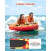 Towable Tubes for Boating, 2-Rider Inflatable Boat Tubes and Towables, 340lbs Capacity Water Sport Tube for Boat to Pull - with Anti-Slip Pad