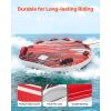Towable Tube for Boating, 3 Riders Inflatable Boat Tubes and Towables, 510 lbs Capacity Water Sport Towable Tube for Boat to Pull - with Fins