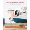 Boat Trailer Winch Stand with Roller, 1200 lbs Winch & 2 in x 25 ft Winch Strap
