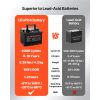 12V 30Ah Dual Purpose LiFePO4 Lithium Battery, 600 CCA Group 47, Car Start-Stop Lithium-ion Starter Battery Plus Deep Cycle, Built-in Smart BMS
