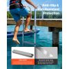 Removable Dock Ladder, 3 Steps, Aluminum Alloy Pontoon Boat Swim Ladder, with Non-Slip Wide PP Steps, 500 lbs Weight Capacity, Quick Release Design