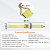 Ratchet Tie Down Straps (4PK), 10000 lb Break Strength, Double J Hook Includes 4 Premium 2" x 27' Rachet Tie Downs with Padded Handles