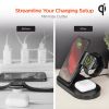 HyperGear 3-in-1 Wireless Charging Dock Black