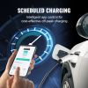 Level 1+2 Portable EV Charger, 16 Amp 120V or 240V, Electric Vehicle Charger with 28-Foot Charging Cable NEMA 6-20P Plug NEMA 5-15 Adapter