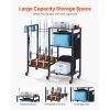 Fishing Rod Holder for 12-Rods, Mobile Fishing Pole Rack Cart with Wheels, Fish Gear Equipment Organizer for Garage Home Indoor Use