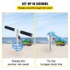 Sand Anchor, 36" Length Auger to The Beach and Sandbar, 316 Stainless Steel Screw Anchor with Removable Handle, Bungee Line & Carry Bag