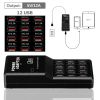 Multi 12 Port USB Charging Station Hub Desktop Wall Cell Phone Charger Organizer