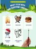 Electric Rechargeable Lighter with Flexible Long Neck - USB Powered - LED Battery Display - for Candles, Camping, and More
