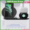 3 In 1 Wireless Charger Stand Quick Charging Dock Station For IPhone Apple Watch Airpods For Samsung S10 S9 10W Fast Charging