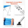 4 Bow Boat Bimini Tops, 600D Polyester Canopy with Aluminum Alloy Frame, Waterproof & Sun Shade Boat Awning Canopy with Storage Bag, 2 Support Poles