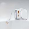 Power Charger Multi-port Charging Head with Built-in Retractable Data Cable