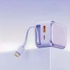 Power Charger Multi-port Charging Head with Built-in Retractable Data Cable