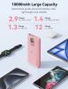 10000mAh Portable Charger with Built-in AC Wall Plug & Cables, 3-in-1 Wireless Power Bank for Apple Watch