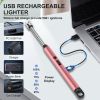 Candle Lighter with 360° Flexible Neck & Safety Lock, Windproof USB Rechargeable Electric Lighter Gift Sets