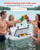 Floating Cooler, 40 QT Floating Ice Chest with Dry Storage & Tow Rope, Premium LLDPE Amphibious Drink Cooler for Water & Land