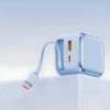 Power Charger Multi-port Charging Head with Built-in Retractable Data Cable