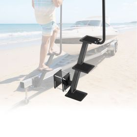 Boat Trailer Steps, 3-Step, Heavy-Duty Boat Trailer Steps with Handle, Non-Slip Surface, 3 Mounting Angle Options (Default: Default)