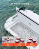 Floating Cooler, 40 QT Floating Ice Chest with Dry Storage, Wheels & Tow Rope, Premium LLDPE Amphibious Drink Cooler for Water & Land
