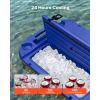 Floating Cooler, 40 QT Floating Ice Chest with Dry Storage, Wheels & Tow Rope, Premium LLDPE Amphibious Drink Cooler for Water & Land