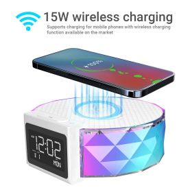 Thunder Charge Digital Display Wireless Charging Clock (Color: White)