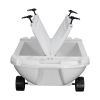 Floating Cooler, 40 QT Floating Ice Chest with Dry Storage, Wheels & Tow Rope, Premium LLDPE Amphibious Drink Cooler for Water & Land