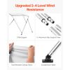3 Bow Boat Bimini Tops, 600D Polyester Canopy with Aluminum Alloy Frame, Waterproof & Sun Shade Boat Awning Canopy with Storage Bag, 2 Support Poles